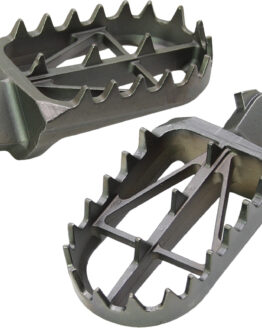 DRC Wide Footpegs Black Steel For Kawasaki KX250F KX250X KX450F KX450X