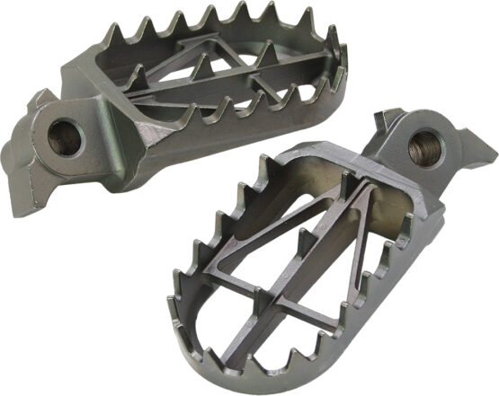 DRC Wide Footpegs Black Steel For Kawasaki KX250F KX250X KX450F KX450X