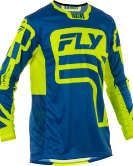 Fly Racing Youth Lite Lancer Jersey Navy/Hi-Vis Yellow YXL