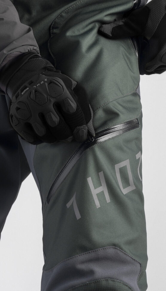 Terrain Army Green & Charcoal Over The Boot Pants - Size 38 - Image 3