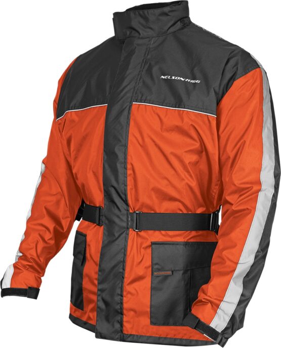 Nelson Rigg Solo Storm Waterproof Jacket Orange/Black XL Men's - Image 2