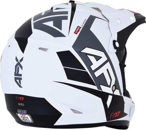FX-17 Full Face Offroad Helmet Matte White X-Large - Image 4