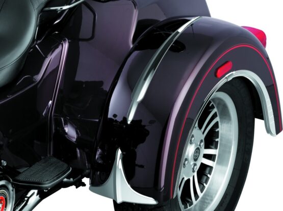 Kuryakyn Rear Fender Accents Leading Edge Chrome - Image 2