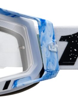 100% Racecraft 2 Goggles Mixos Clear Lens Adult Blue White Unisex