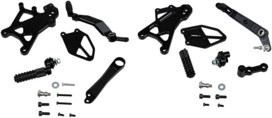 Vortex V3 2.0 Rearset Kit Black For Yamaha YZF-R1/R1M/R1S 2015-2025