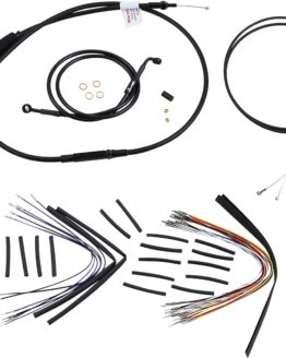 Extended Black Control Cable Kit for 12" T-Bar Bars