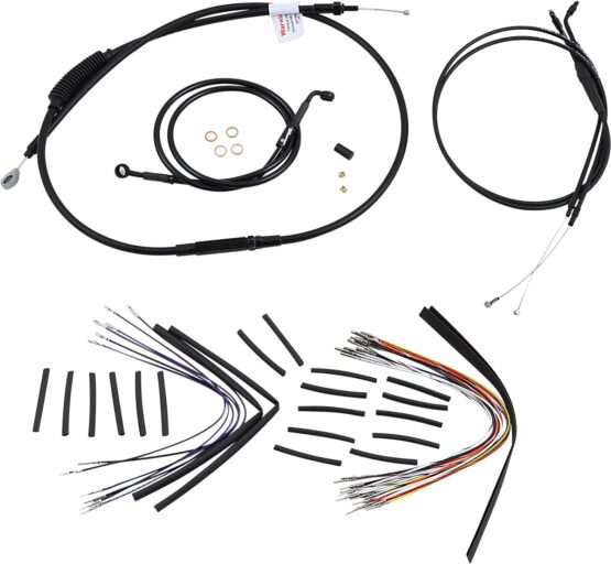 Extended Black Control Cable Kit for 12" T-Bar Bars