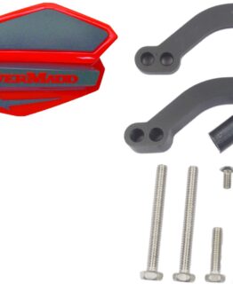 Red & Black Star Handguard Kit w/ MC/ATV Mounts