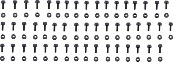 BOLT Nylon License Plate Bolt and Nut Kit 50 Pack Black