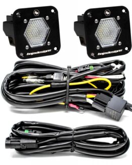 S1 Work/Scene LED Light Backup Kit w/ Mounting Bracket Pair