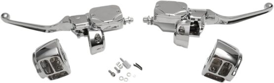 Drag Specialties Hydraulic Handlebar Control Kit Chrome For Harley-Davidson