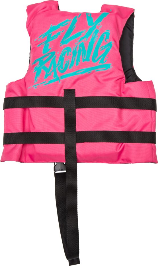 Fly Racing Child Flotation Vest Neon Pink/Teal - Image 2