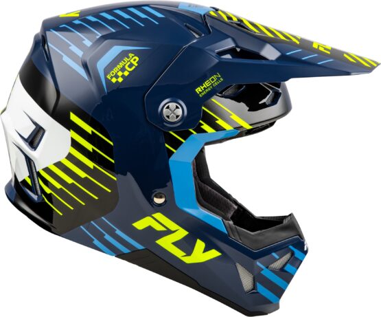 Fly Racing Formula CP Slice Helmet Navy/Hi-Vis/White XS - Image 2