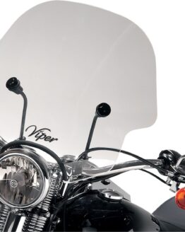 Viper Handlebar Mount Windshield Clear w/Black Hardware