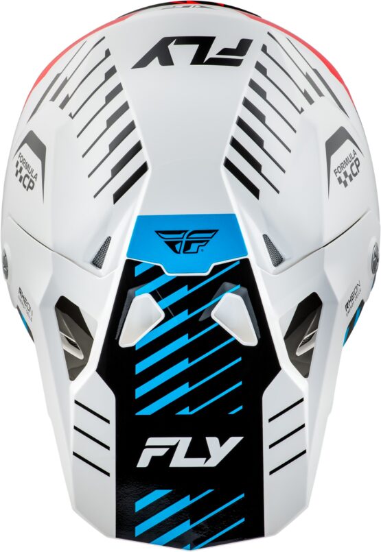 Fly Racing Formula CP Slice Helmet White/Red/Cyan XL - Image 2