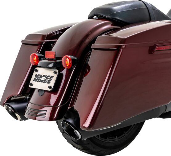 Vance & Hines Twin Slash Slip-On Muffler Black For Harley Touring - Image 2