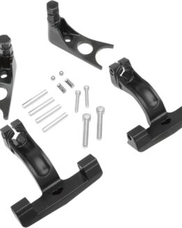 Black Passenger Floorboard Mounts Kit