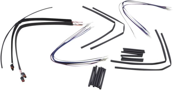 Extended Black Control Cable Kit For Dynas - 14" tall bars (ABS) - Image 2