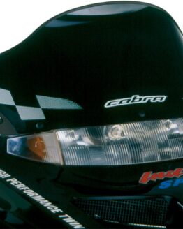 Powermadd Cobra 10in Windshield Black with White Checks For Polaris