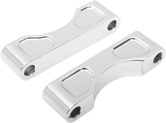 Klock Werks Hugger Front Fender Mounting Blocks Chrome For 21in Wheels - Image 2
