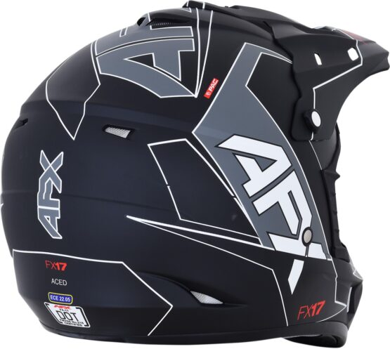 FX-17 Full Face Offroad Helmet Matte Black Large - Image 4
