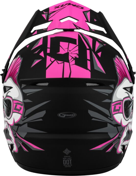 GMAX MX-46Y Unstable Youth Helmet Matte Black/Pink Small - Image 3