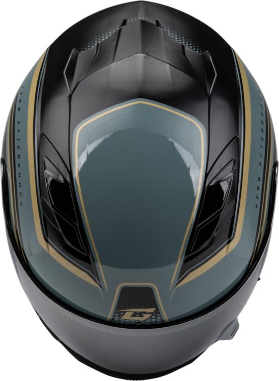 GMAX FF-98 Aftershock Helmet Grey/Gold Metallic 3X-Large - Image 2
