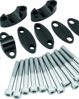 BikeMaster Aluminum Handlebar Risers 1-1/8in Black