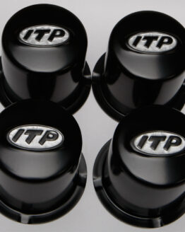 Black Delta Steel Wheel Center Cap - 4 Pack
