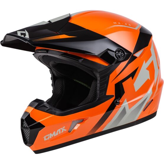 GMAX MX-46 Compound Helmet Orange/Black/Grey Large