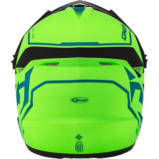 MX-46 Compound Helmet Matte Hi-Vis Green/Black/Blue 2X-Large - Image 2