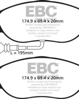 EBC Yellowstuff Front Brake Pads Semi-Metallic DP42127R Fits 14-20 Audi S3 2.0T