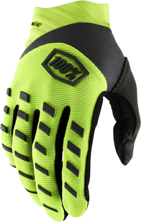 100% Men's Airmatic Gloves 2XL Flo Yellow/Black - Off-Road/ATV/Motocross