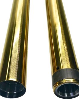 Pro-One Gold Fork Tubes 49mm 25.5in Pair For Harley Dyna Models