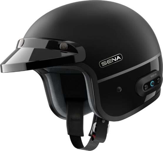 Sena Surge Open Face Helmet Mesh Matte Black/Gloss Black 2X-Large