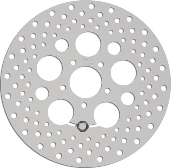 HardDrive SS Drilled Front Brake Rotor 11.8in Machined