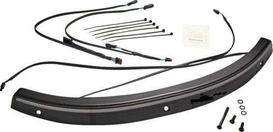 CIRO Solaire LED Windshield Trim Black For Harley-Davidson Touring
