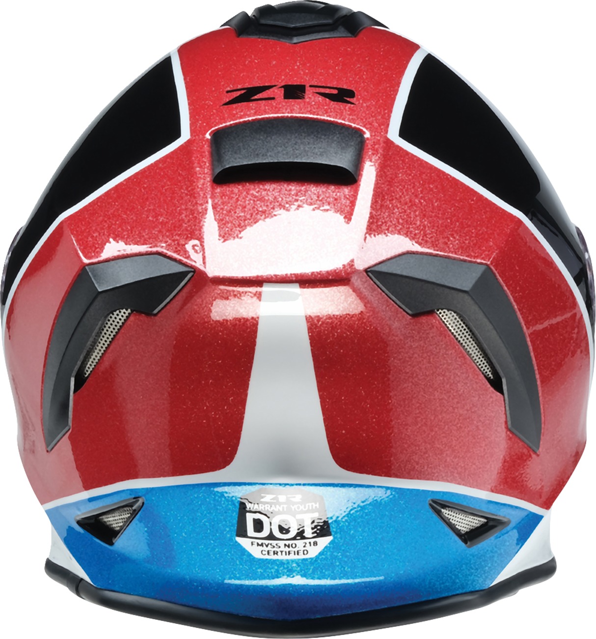 Z1R Youth Warrant Fresh Pow Snow Helmet - Large, Red - Image 3