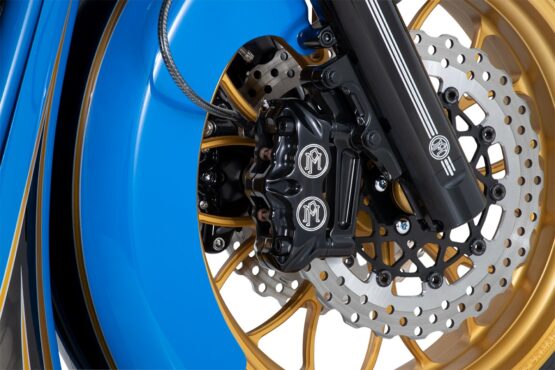 Performance Machine Fork Leg Kit Black Contrast Cut For Harley Touring FL 14-Up - Image 3