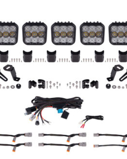 Bronco SS5 Pro CrossLink Windshield Lightbar Kit - White