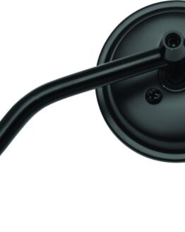 Bikemaster 3in Round Adjustable Mirror Black 10mm Stem