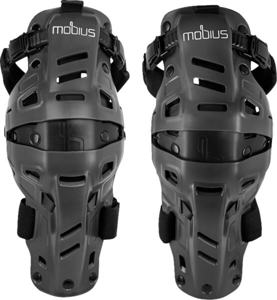 Mobius X8H Hybrid Knee Support S/M Gray Black Adult Pair - Image 3