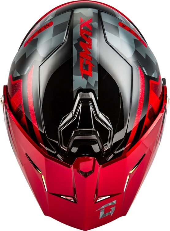 GMAX MD-74 Striker Modular Helmet 3XL Black/Grey/Red Mirror Red - Image 2