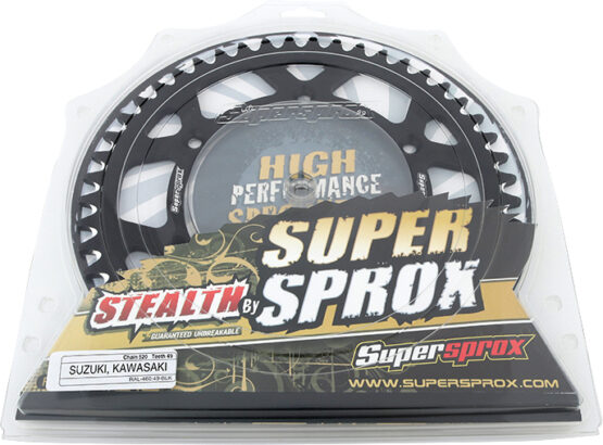 Supersprox 49T Aluminum Rear Sprocket Black Fits 82-17 Kawasaki Suzuki - Image 3