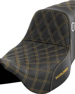 Saddlemen Pro Series SDC Seat Gold Stitch for Harley FLH/FLT 08-23