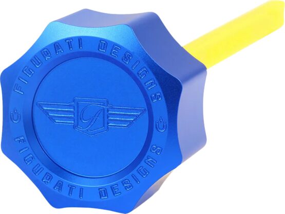Figurati Designs Magnetic Oil Dipstick Curved Blue For Harley M8 Touring Trike