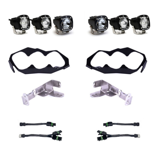 Baja Designs Triple S1 Unlimited Headlight Kit For Can-Am Maverick R 2024