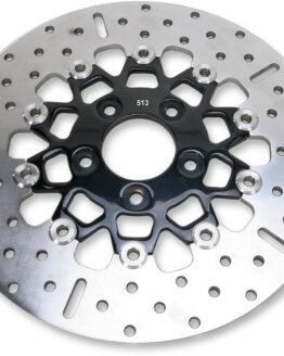 10-Button Black Carrier Floating Rear Brake Rotor
