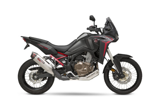 Yoshimura RS-12ADV Slip-On Exhaust SS/CF Silver Fits 20-22 Honda CRF1100L - Image 3