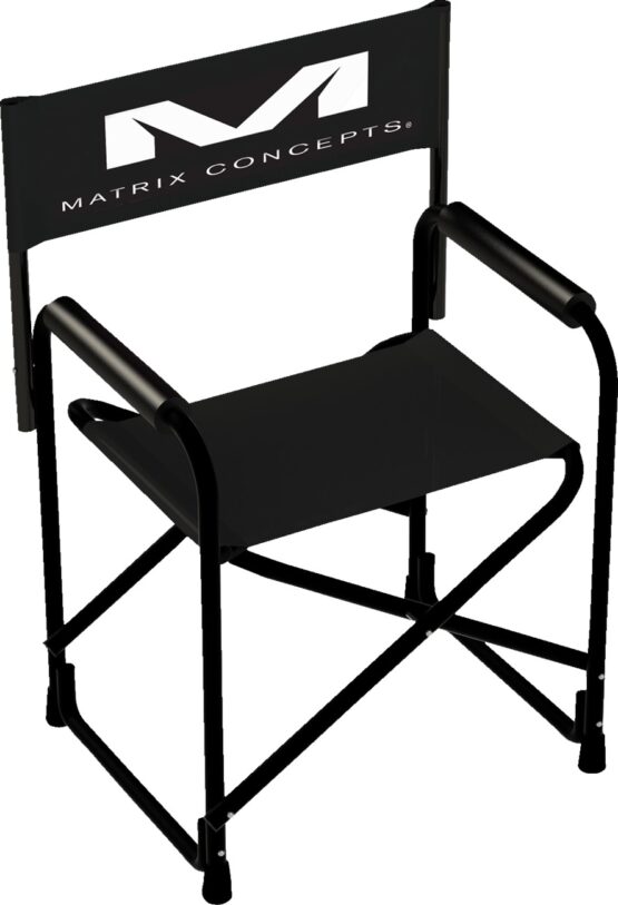 Matrix Concepts Pit Chair Black Folding Director Style